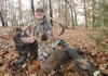 Aaron Jolliff of Rogers shows the 15-point white-tail he shot on Tuesday near Pea Ridge that could be the new Arkansas archery record for deer with typical antlers.