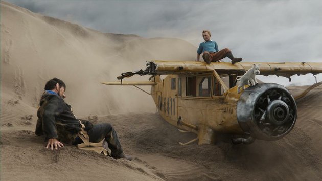the-dipsomaniac-captain-haddock-motion-capture-performance-of-andy-serkis-helps-the-intrepid-belgian-reporter-tintin-jamie-bell-and-his-dog-snowy-unlock-a-centuries-old-mystery-in-steven-spielbergs-the-adventures-of-tintin