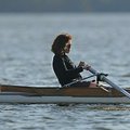 STAFF PHOTO SPENCER TIREY
Kim Stauss rows is the bow position of the 4 plus Coxswain boat, early Sa...