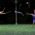Staff Photo By Spencer Tirey
Annabelle Denham, left, and Rachel Arnold both of Fayetteville play wi...