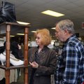 Tressie, left, and Larry Fultz browse through shoes Dec. 20 at the Salvation Army Thrift Store in Fa...