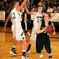 Whitney Sandmann, Bentonville, right, drives to shoot Friday against Van Buren.