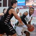Payton Henson, Siloam Springs, left, guards Tulsa Edison Preparatory School’s DJ Mahone on Friday in...