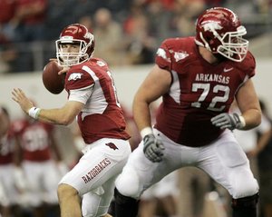 Arkansas quarterback Tyler Wilson passed for 510 yards and two touchdowns in a 42-38 victory over Texas A&M on Oct.1 at Cowboys Stadium, the site of Friday’s Cotton Bowl. 