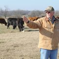 Ron Morrow describes several methods he uses while rotating his cattle Dec. 16 across land he leases...