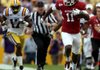 Arkansas Democrat-Gazette/JASON IVESTER --11/25/11--
Arkansas @ LSU football
Arkansas wide receiver Cobi Hamilton speeds down the sideline following a third-quarter reception against Louisiana State at Tiger Stadium in Baton Rouge, La., on Friday, Nov. 25, 2011.