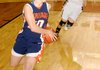 HIGH-SPEED CHASE Gina Britton, Lady War Eagles guard, left, moves down the court pursued by the Lady Tigers’ Taylor Lee at Tiger Arena in Bentonville on Friday.
