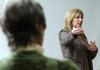 Diane Warren with the Endeavor Foundation speaks Wednesday during a meeting of the Northwest Arkansas Hometown Health Improvement Project at the Washington County Health Department in Fayetteville. Warren said the foundation’s goal is to reduce obesity in Northwest Arkansas.