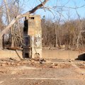 All that remains of Coin Harvey’s Missouri Row is some foundation work and part of its concrete fire...