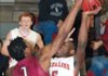 Springdale’s Jarvis Odems blocks the shot by Northside’s Shaquille Jones on Friday at Northside.
