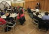 Arkansas Democrat-Gazette/STATON BREIDENTHAL --1/14/11-- Brett Kincaid of Arkansas Advocates for Children and Families speaks Saturday at a town hall meeting that was part the Occupy Arkansas State Convention. 