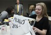Cara Ebersole, 12, eats lunch Wednesday before receiving the Citizen of the Quarter youth award at a lunch hosted by Mayor Bob McCaslin in Bentonville. Cara, a sixthgrader at Old High Middle School, was nominated for the award by Salle-Anne Whillock, a teacher at the school, for Cara’s work with an autistic student.