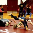 Photo by Randy Moll 
Tyler Easter pins his opponent during wrestling on Friday in Gentry to seal Gentry's victory over Millington Central High School.