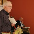 Jerre Van Hoose, chairman of the Ozark Regional Transit’s board, addresses the Northwest Arkansas Re...