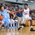 D.J. Evan, right, of Springdale tries to stop C.J. Tyson of Springdale Har-Ber as Tyson makes his wa...