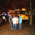 BUS ACCIDENT Fayetteville and Rogers high school students speak on Friday near a Rogers Public Schoo...