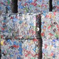Bales of aluminum cans sit Thursday at Fayetteville’s Solid Waste and Recycling Division transfer st...