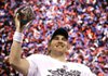 New York quarterback Eli Manning led the Giants to their second Super Bowl victory over the New England Patriots in the last four years with a 21-17 victory Sunday in Indianapolis. Manning completed 30 of 40 passes for 296 yards and a touchdown and was named the Super Bowl MVP for the second time. 