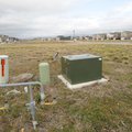 Connections to utility services seen Friday in one of several lots in the Rupple Row development on ...