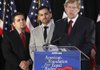 Theodore Olson, who helped challenge California’s same-sex marriage ban, appears Tuesday in Los Angeles with plaintiffs Jeff Zarrillo (left) and Paul Katami. Olson said he was confident that the U.S. Supreme Court would uphold the 9th Circuit Court of Appeals’ ruling overturning the law. 