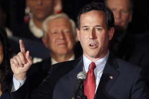 Santorum seizing on victories in 3 states
