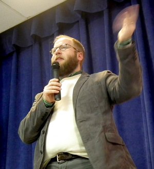 Bryan Hembree, co-director of the University of Arkansas’ college access initiative, was the guest speaker at the Decatur High School’s ACT Preparedness seminar on Jan. 19.