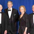 Walter Hussman, Jr., Wayne Cranford, Melba Shewmaker, who is representing her husband Jack Shewmaker...