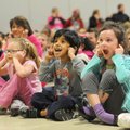 TOUCAN JAM SESSION Ruby Sims, left, Ghaith Al-Musharaff and Lulu Collins, all kindergarten students ...