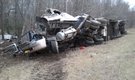Truck hauling medical supplies crashes