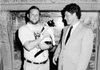 Gov. Bill Clinton (right) seems tentative on whether to pet Otus the Head Cat in this 1984 file photo. Owner Michael Storey, however, seems unconcerned. Animal Planet’s My Cat From Hell helps with problem felines. 