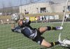 Alberto Pinto, Rogers Heritage High School’s goalkeeper, shown Thursday, is the school’s first four-year soccer letterman.