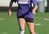Fayetteville’s Taylor Hightower kicks the ball Thursday during drills in practice at Harmon Field.