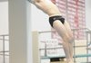 Parker Meinecke of Fayetteville competes in the North District Diving Championships Feb. 14 at the HPER Building on the University of Arkansas campus in Fayetteville. Meinecke has been diving for one year but is already one of the top contenders to win a state title at this week’s Arkansas High School Swim and Dive Championships.
