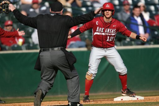 arkansas-democrat-gazetteryan-mcgeeney-02-24-2012-razorbacks-second-baseman-bo-bigham-looks-to-see-the-third-base-umpire-call-him-safe-during-the-second-inning-of-fridays-game-against-valparaiso-at-baum-stadium-in-fayetteville