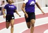 Fayetteville’s Sydney Conley leads El Dorado’s Rickitha Hicks while winning the girls’ 200-meter dash in Fayetteville. 