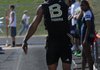 DeMarcus Murphy of Bentonville competes in the triple jump March 29 at Rogers High School for the Whitey Smith Relays. Murphy surpassed the 46-foot mark at the meet.