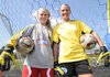 Emily Henbest, left, and Stacey Schimmel, Rogers Heritage keepers, split time at the net. Schimmel plays the first half, and Henbest plays the second half.
ACES IN THE GOAL