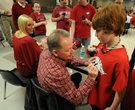 Jessica Dorrell and University of Arkansas Coach Bobby Petrino appear together in this Feb. 23 file 