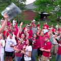 Petrino supporters at a rally Monday.