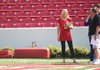 Eight months after resigning her position on the Arkansas football staff, Jessica Dorrell has landed a new job after moving to South Carolina. She is shown here at Reynolds Razorback Stadium in March.