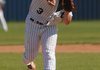 Shiloh Christian senior David Petrino throws against Farmington on Monday at Shiloh Christian in Springdale.