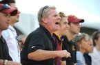 Arkansas Coach Chris Bucknam could get his first conference triple crown for the Razorbacks with a victory this weekend at the SEC Outdoors meet. 