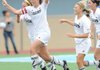 Holyn Marshall, Bentonville senior, left, celebrates a late second-half goal to break a 1-1 tie and win the game over Mount St. Mary on Friday during play at Southside High School in Fort Smith. Go to photos.nwaonline.com to see more photos. 