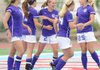 Cory Murray, Fayetteville senior, center, is congratulated after scoring a first-half goal Friday during play against Bryant at Southside High School in Fort Smith. Go to photos.nwaonline.com to see more photos.