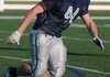 Peyton Squires, Springdale Har-Ber senior linebacker, practices Thursday at the school’s practice field.