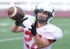 Colton Greenwood, shown on Friday in Springdale, and Deandre Murray, though inexperienced, are poised to take over as the Springdale Bulldogs’ running backs.