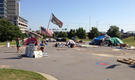 Occupiers await arrests after permit expires