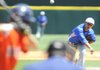 Bryant starter Tyler Nelson held Rogers Heritage to 2 runs on 5 hits in 3 innings during Friday’s Class 7A state championship game at Baum Stadium in Fayetteville. Teammate Nate Rutherford pitched the final four innings, giving up no hits and no runs with one strikeout.