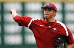 Pitcher DJ Baxendale will take the mound today as Arkansas faces Sam Houston State in the first game of the Houston Regional at Reckling Park. 