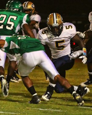 
Covington, La., linebacker Otha Peters (5), will be a freshman at Arkansas this fall.